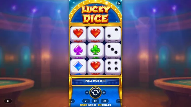 Skrin permainan Lucky Dice di Pragmatic Play BolehSpin