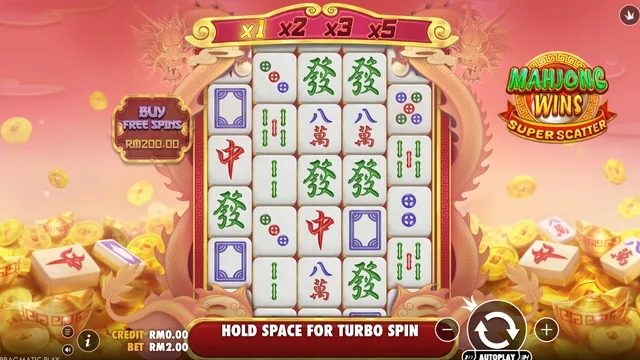 Mahjong Wins Super Scatter game screen on Pragmatic Play at BolehSpin