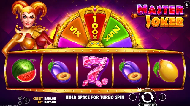 Skrin permainan Master Joker di Pragmatic Play BolehSpin