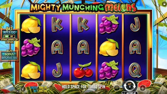 Skrin permainan Mighty Munching Melons di Pragmatic Play BolehSpin