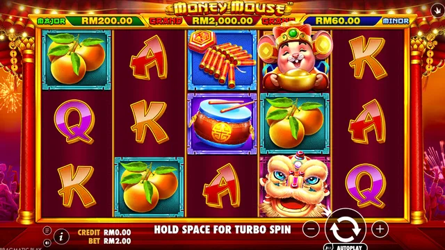 Money Mouse game screen on Pragmatic Play at BolehSpin