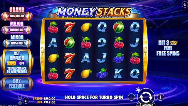 Money Stacks game screen on Pragmatic Play at BolehSpin