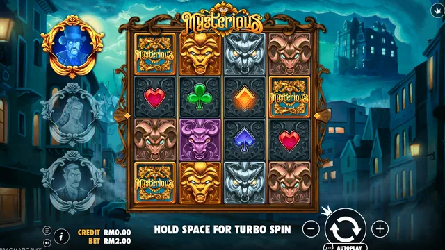 Skrin permainan Mysterious di Pragmatic Play BolehSpin