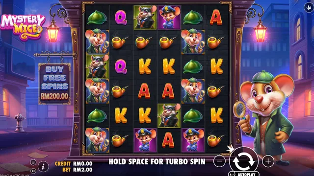 Skrin permainan Mystery Mice di Pragmatic Play BolehSpin