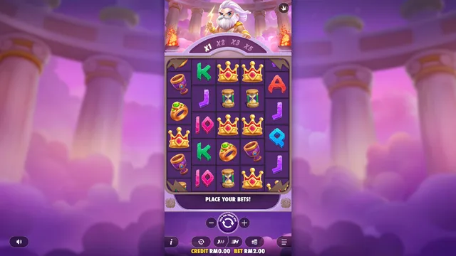 Olympus Wins game screen on Pragmatic Play at BolehSpin