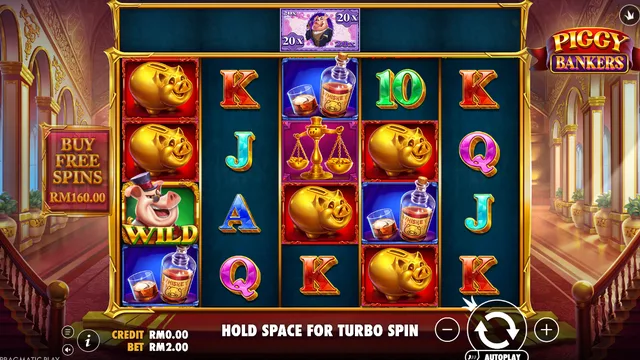 Skrin permainan Piggy Bankers di Pragmatic Play BolehSpin