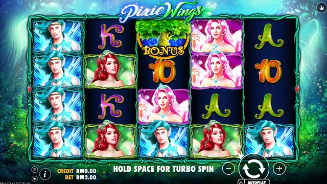 Pixie Wings game screen on Pragmatic Play at BolehSpin