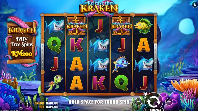 Release the Kraken game screen on Pragmatic Play at BolehSpin