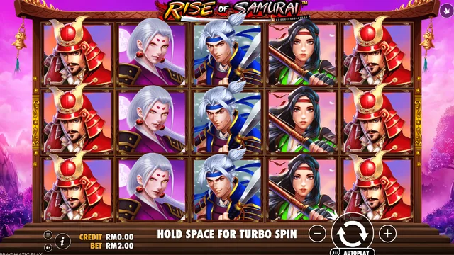 Rise of Samurai game screen on Pragmatic Play at BolehSpin