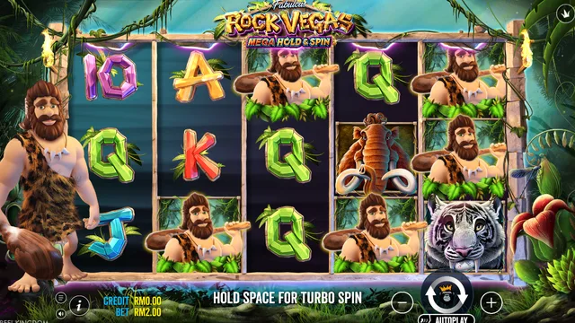 Skrin permainan Rock Vegas di Pragmatic Play BolehSpin