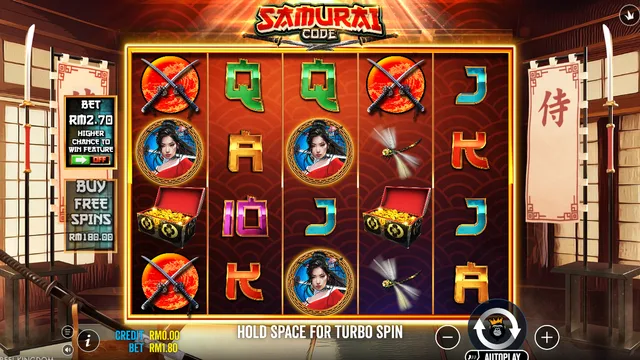 Samurai Code game screen on Pragmatic Play at BolehSpin