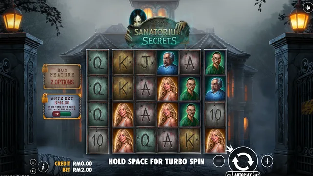 Skrin permainan Sanatorium Secrets di Pragmatic Play BolehSpin