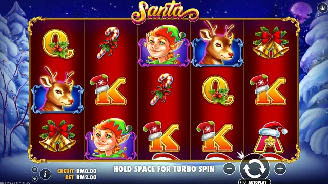 Skrin permainan Santa di Pragmatic Play BolehSpin