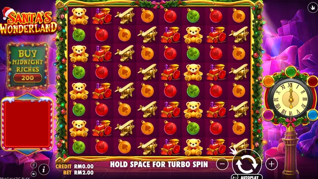 Skrin permainan Santa's Wonderland di Pragmatic Play BolehSpin