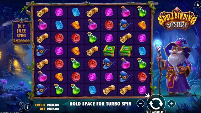 Skrin permainan Spellbinding Mystery di Pragmatic Play BolehSpin