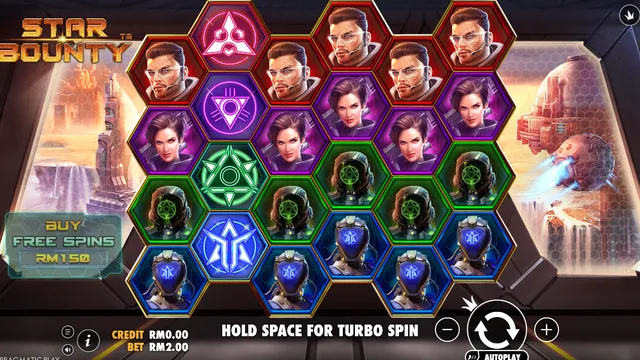 Skrin permainan Star Bounty di Pragmatic Play BolehSpin