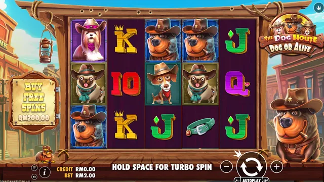 The Dog House - Dog or Alive game screen on Pragmatic Play at BolehSpin