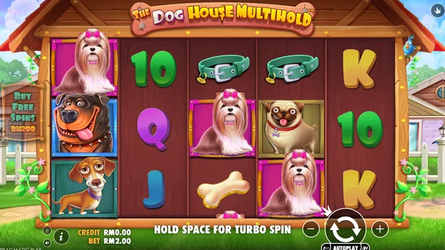 Skrin permainan The Dog House Multihold di Pragmatic Play BolehSpin