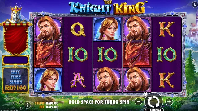 Skrin permainan The Knight King di Pragmatic Play BolehSpin