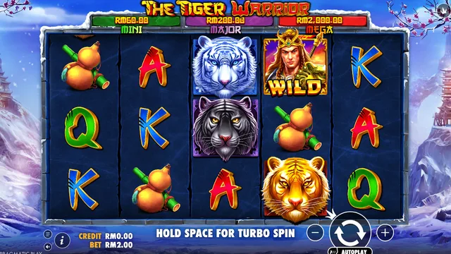 Skrin permainan The Tiger Warrior di Pragmatic Play BolehSpin