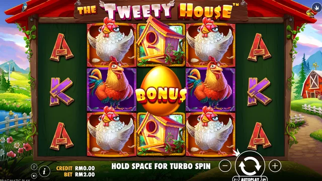 Skrin permainan The Tweety House di Pragmatic Play BolehSpin
