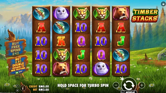 Timber Stacks game screen on Pragmatic Play at BolehSpin