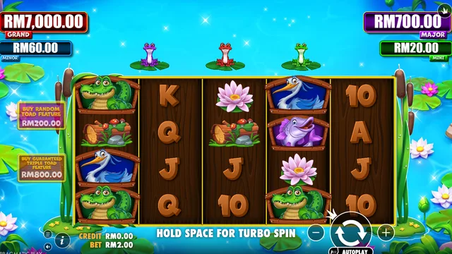 Tiny Toads game screen on Pragmatic Play at BolehSpin