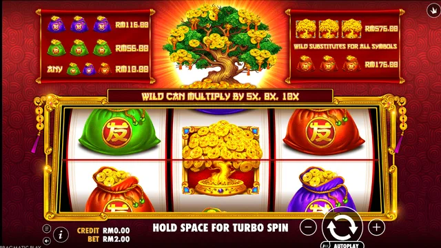 Tree of Riches game screen on Pragmatic Play at BolehSpin