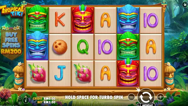Tropical Tiki game screen on Pragmatic Play at BolehSpin
