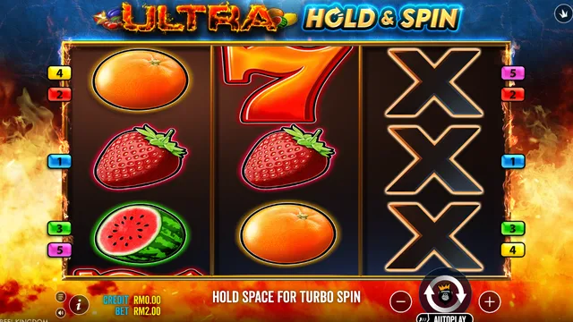 Ultra Hold and Spin game screen on Pragmatic Play at BolehSpin