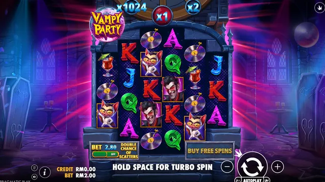Vampy Party game screen on Pragmatic Play at BolehSpin