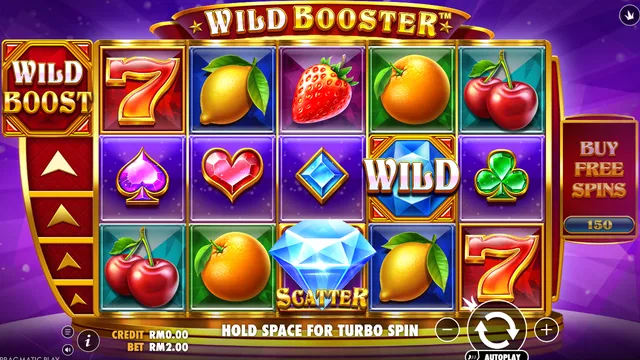 BolehSpin Pragmatic Play 里的 Wild Booster 游戏画面