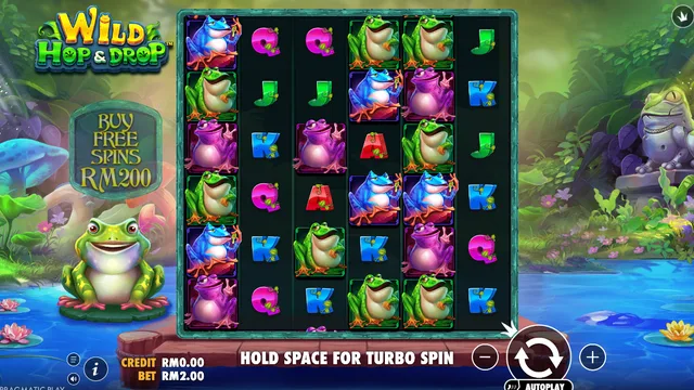 Skrin permainan Wild Hop & Drop di Pragmatic Play BolehSpin