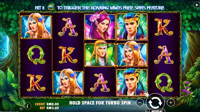 Skrin permainan Wild Pixies di Pragmatic Play BolehSpin