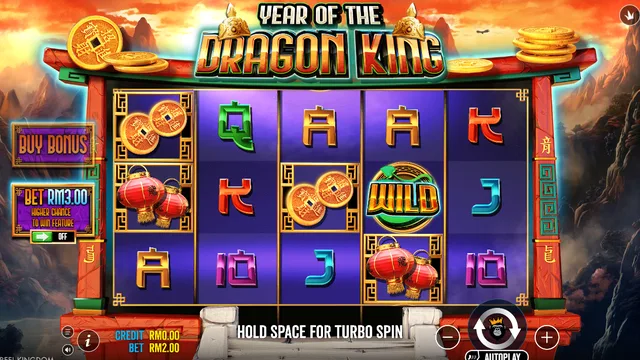 Skrin permainan Year Of The Dragon King di Pragmatic Play BolehSpin