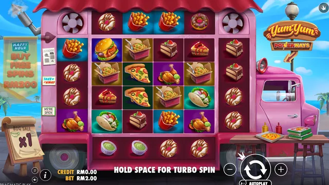 Skrin permainan Yum Yum Powerways di Pragmatic Play BolehSpin