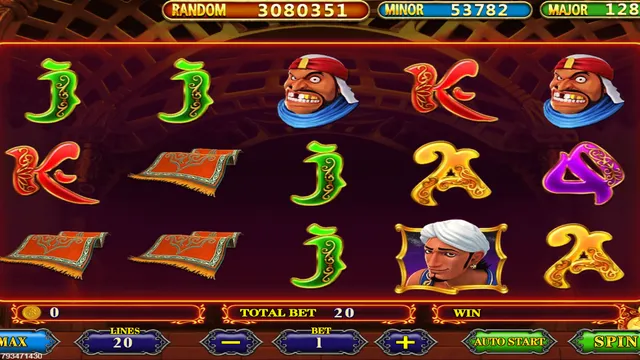 Skrin permainan Aladdin di Pussy888 BolehSpin