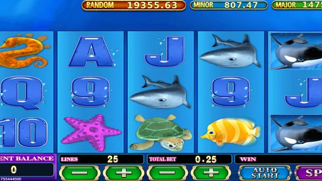 Skrin permainan Great Blue di Pussy888 BolehSpin