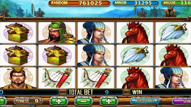 Skrin permainan Three Kingdoms di Pussy888 BolehSpin