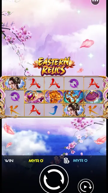 Skrin permainan Eastern Relics di UU Slots BolehSpin