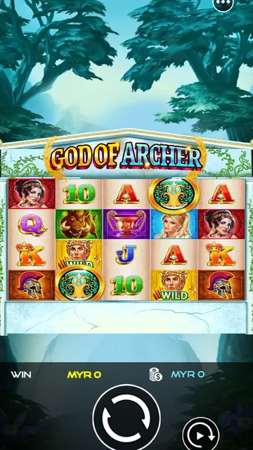 Skrin permainan God of Archer di UU Slots BolehSpin