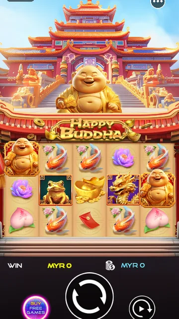 Happy Buddha game screen on UU Slots at BolehSpin