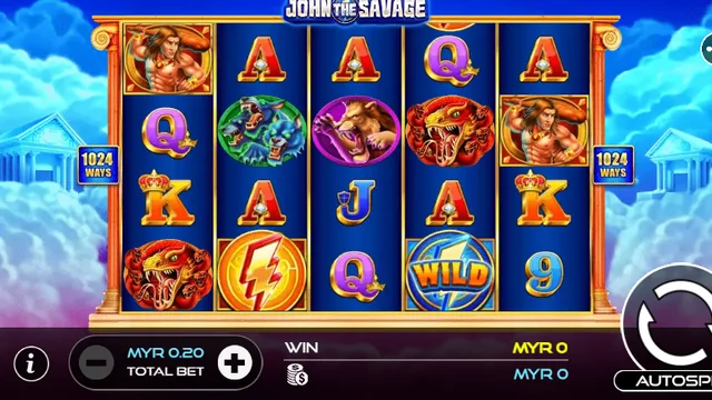 BolehSpin UU Slots 里的 John the Savage 游戏画面