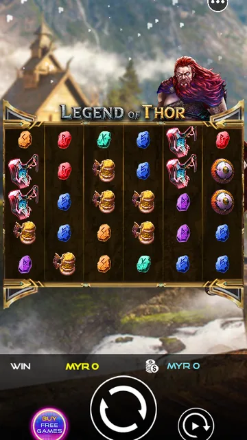 Skrin permainan Legend of Thor di UU Slots BolehSpin