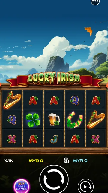Skrin permainan Lucky Irish di UU Slots BolehSpin