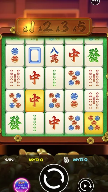 Skrin permainan Mahjong Wilds di UU Slots BolehSpin
