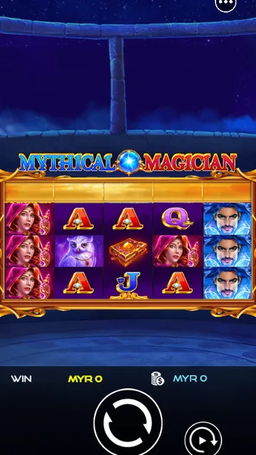 Skrin permainan Mythical Magician di UU Slots BolehSpin