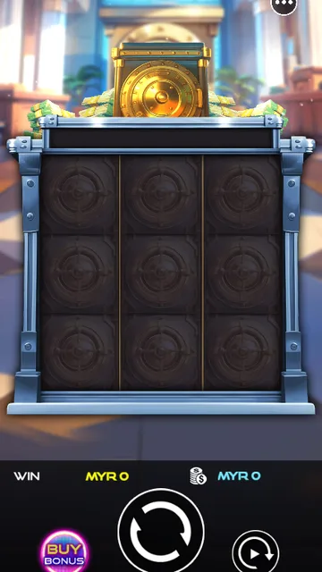 Skrin permainan The Gold Safe 3X3 di UU Slots BolehSpin