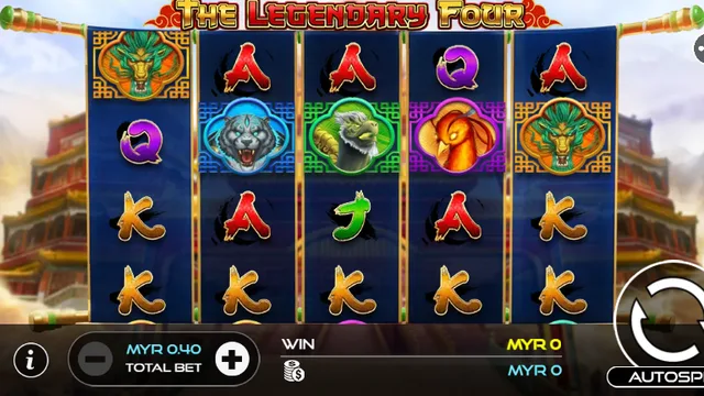 The Legendary Four game screen on UU Slots at BolehSpin
