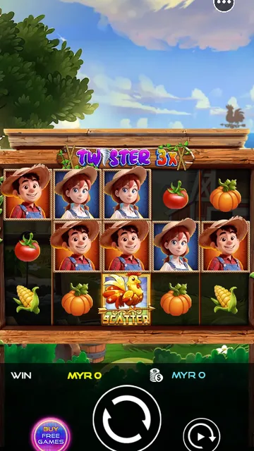 Skrin permainan Twister 3x di UU Slots BolehSpin